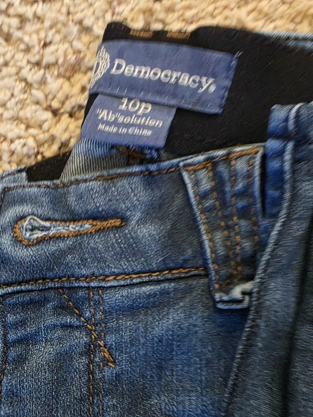 Democracy Women's Dark Blue Slim Straight Jeans 10 Petite